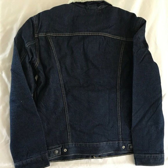 🎉HP🎉Levis Premium Sherpa Jean Jacket Dark wash Size XL - Picture 5 of 9